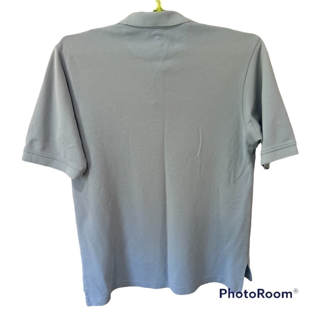POWDER blue Pebble Beach 1919 polo golf shirt, large, gear for sports, buttons - Picture 2 of 11